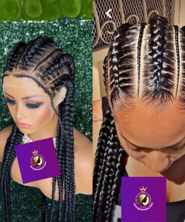 cornrow wigs, full lace braids wig, lace braids wig