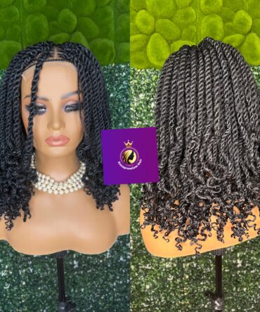 kinky twist, closure twist, braids wig